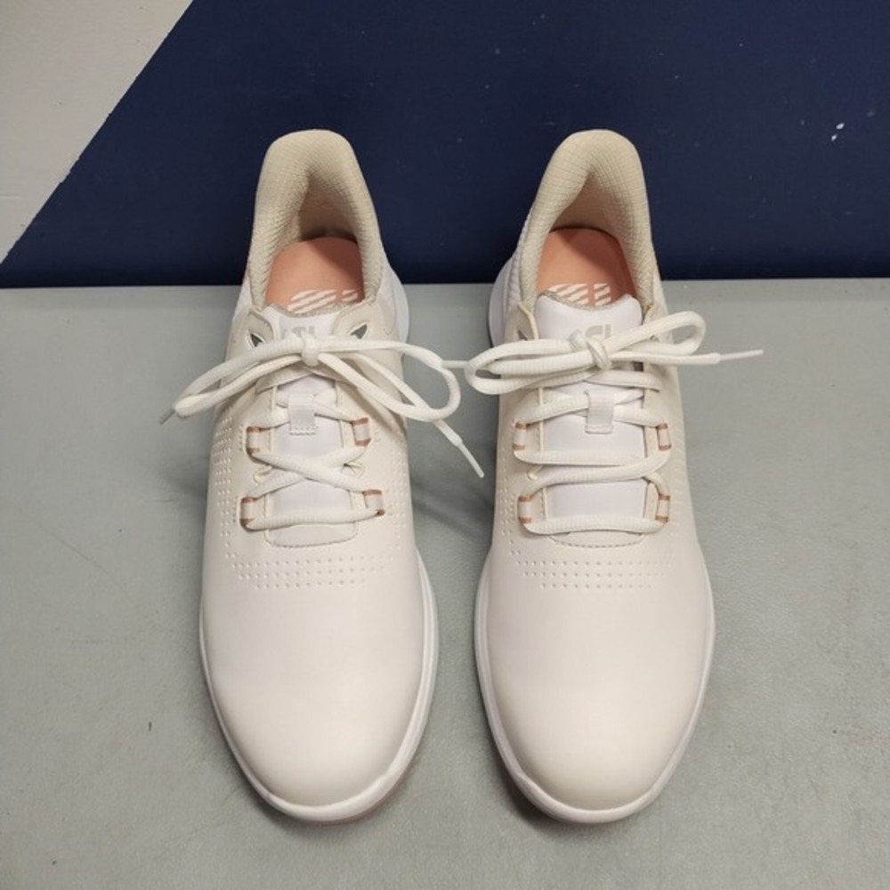 FootJoy FJ Fuel Spikeless Golf Shoes Womens US 10M White‎ Pink Lace Up 92378 EUC - Picture 2 of 13